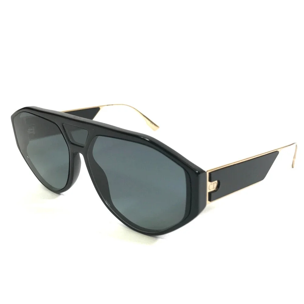 Christian Dior Sunglasses DiorClan1 8071I Black Gold Frames w Gray Gradient Lens